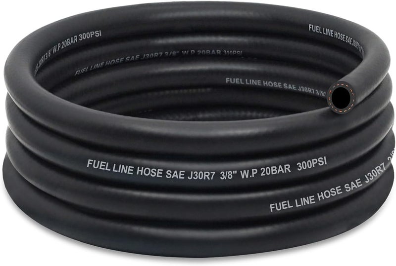 ZONBANG 3/8 Fuel Line, NBR Rubber 3/8 Fuel Hose Nylon Braided, Fuel Line Hose for Automotive Vehicles(10FT) - Image 1
